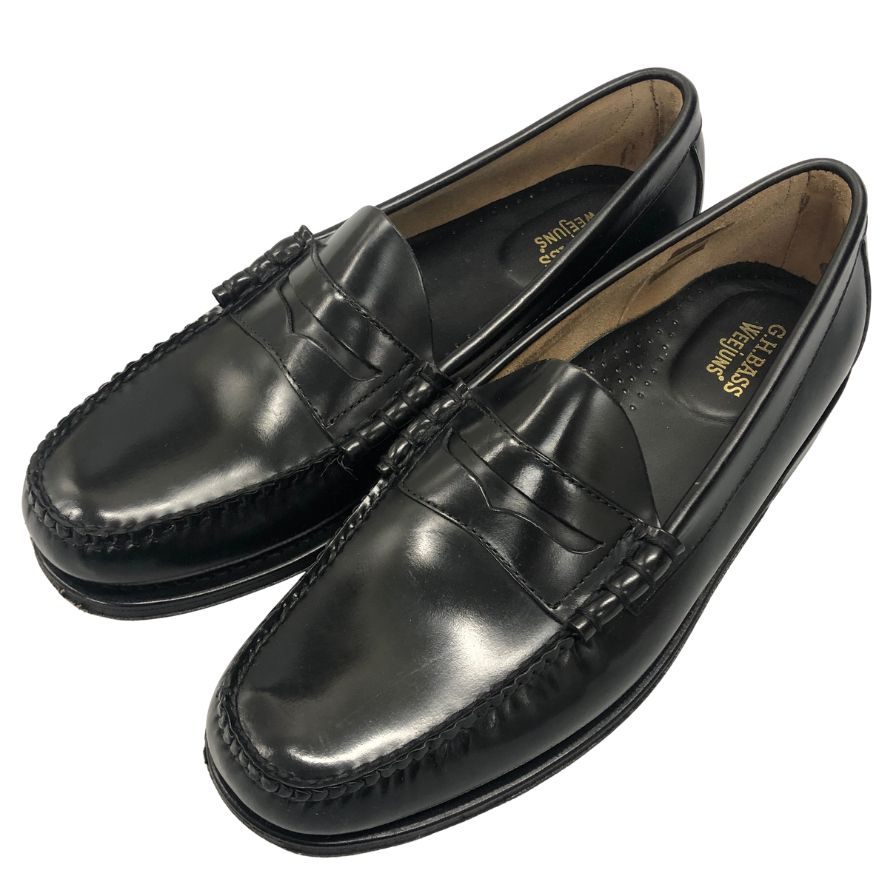 WEejuns ブラックレザー ローファー G.H.BASS G.H.BASS（ジーエイチバス） EASY WEEJUNS ペニー