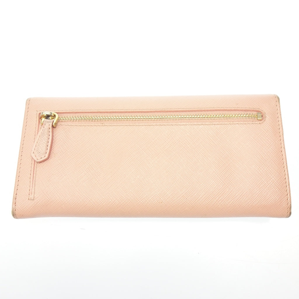 中古◆プラダ 長財布 リボン ピンク レディース PRADA【AFI19】