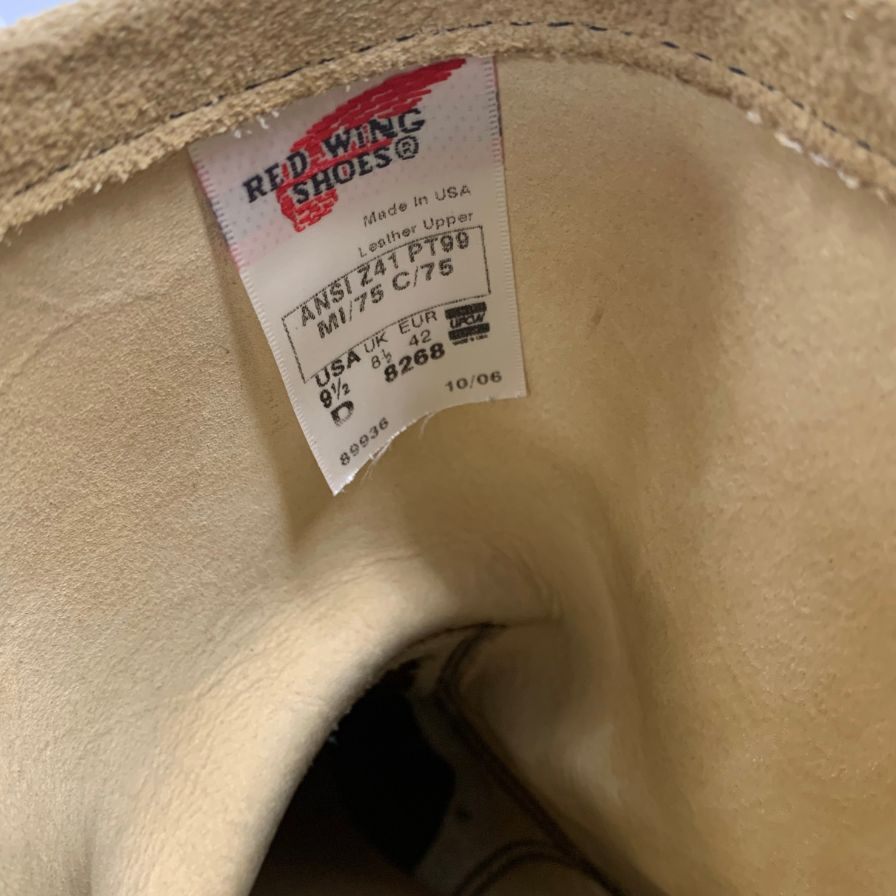 美品◆レッドウィング エンジニアブーツ 8268 PT99 スエード サンドベージュ サイズ9.5 メンズ RED WING【AFC3】