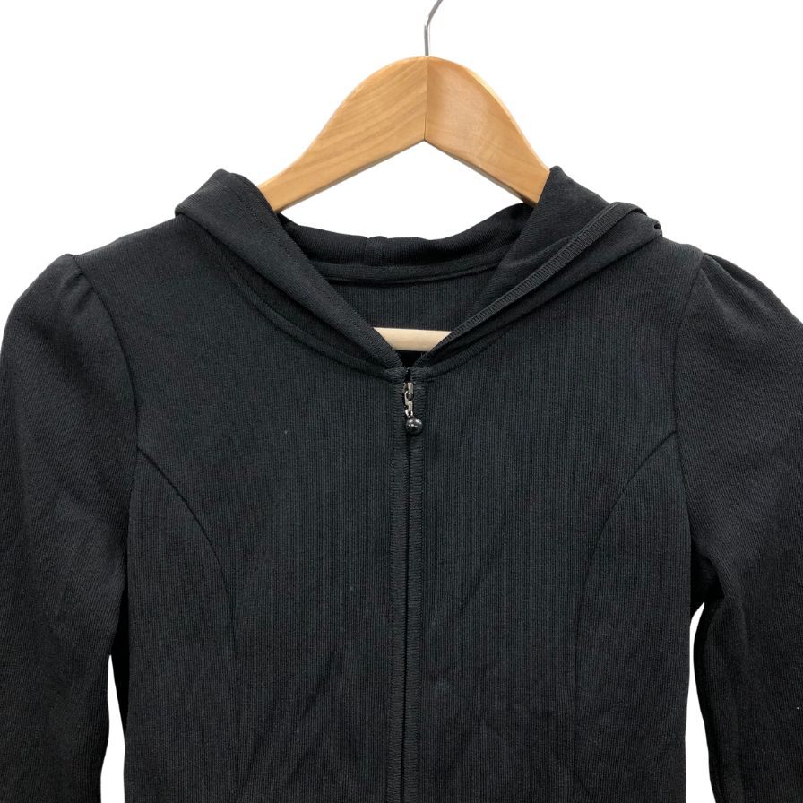 中古◆ルネ ワンピース ロングスリーブ ニット切替 ジップアップ フーディ レディース サイズ34 Rene 【AFB12】