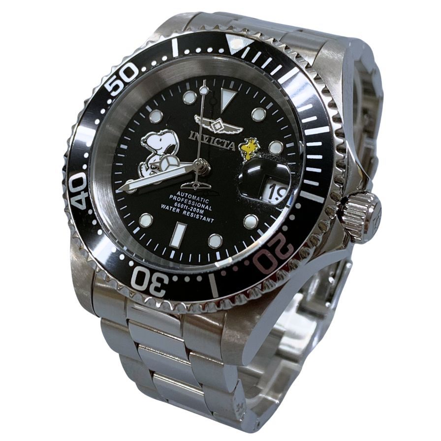 インビクタ 自動巻き SNOOPYコラボ 24785 メンズ銀 INVICTA【AFI21】