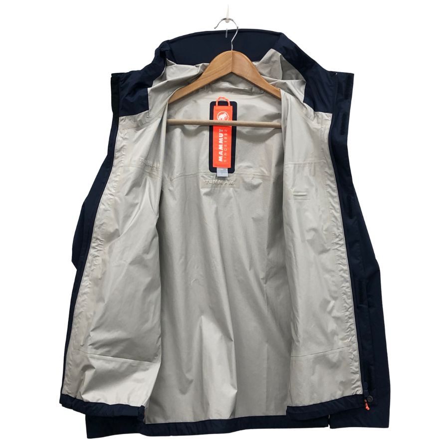 美品◆マムート ナイロンジャケット 160周年限定 ソフトシェルジャケット ネイビー メンズ サイズL MAMMUT 【AFB8】
