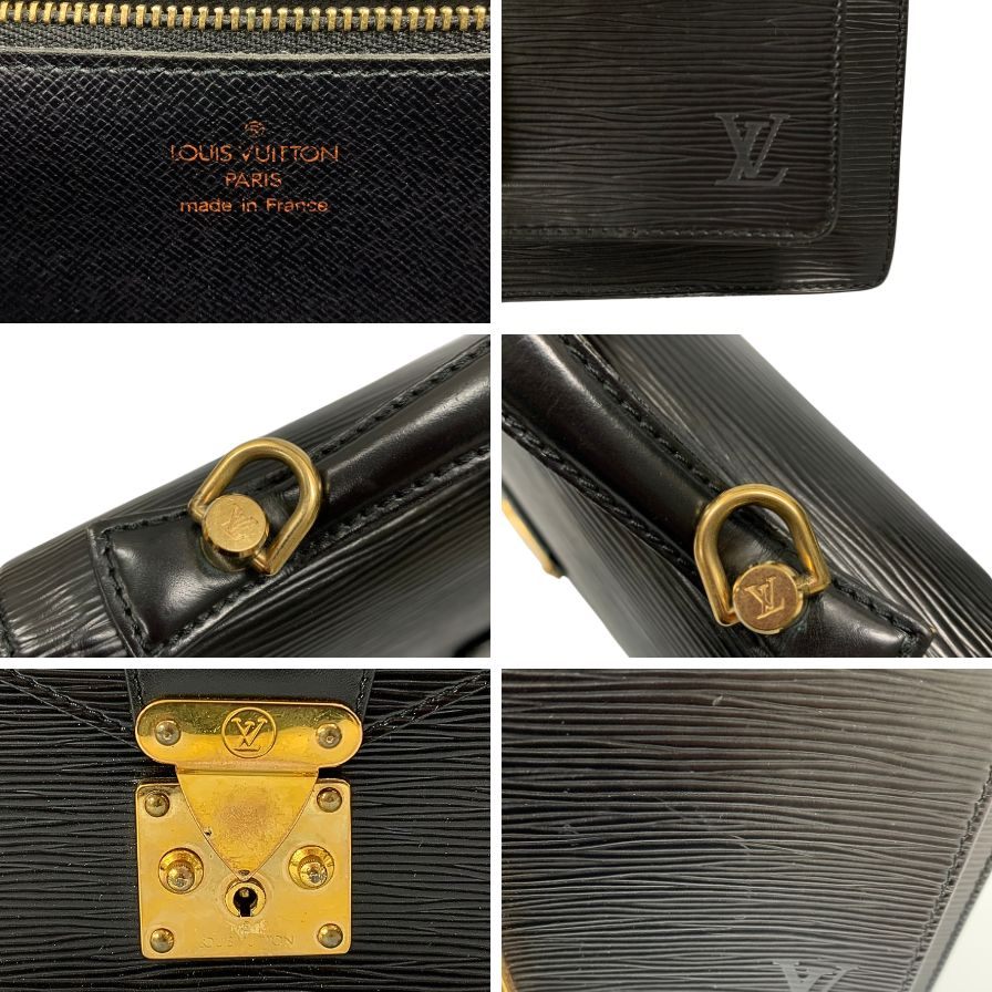 ルイヴィトン ハンドバッグ モンソー M52122 エピ ノワール レザー ショルダーストラップ ブラック レディース LOUIS VUITTON【AFE11】