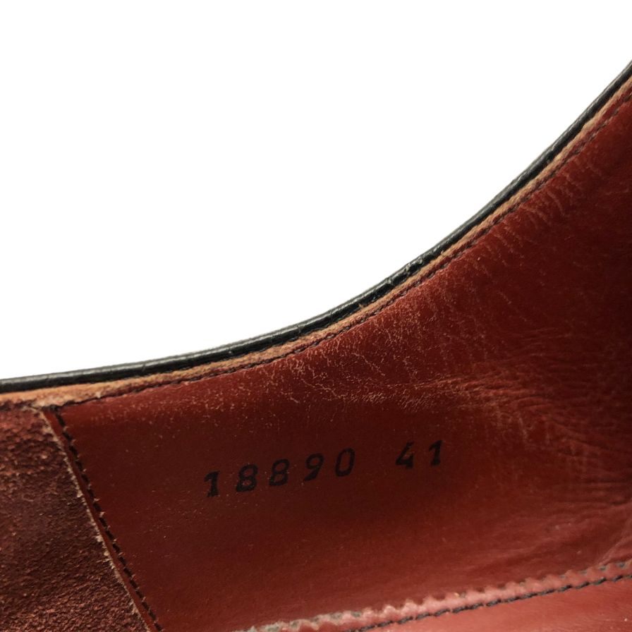 マグナーニ クイーンクラシコ別注 レザーシューズ ダブルモンク 18890 ブラック メンズ サイズ41 MAGNANNI 約25.5cm【AFC5】