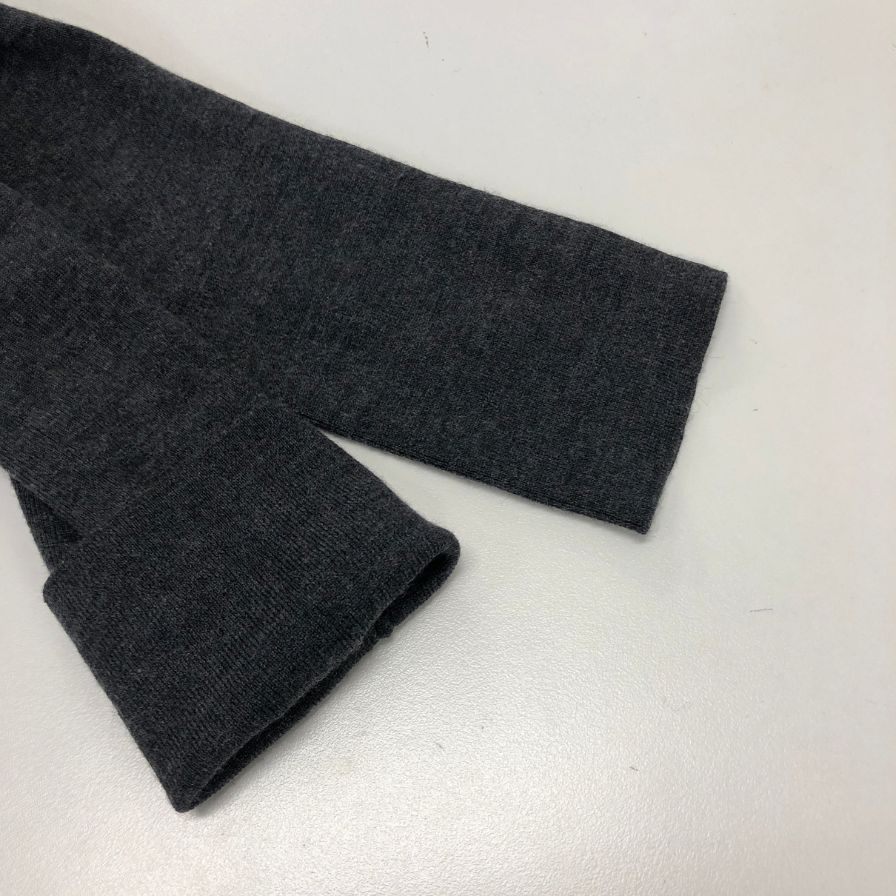 中古◆フォクシ―ニューヨーク ニット 27526 タートルネック ウール 肩パッド付 グレー サイズ38 FOXEY NEWYORK 【AFB10】
