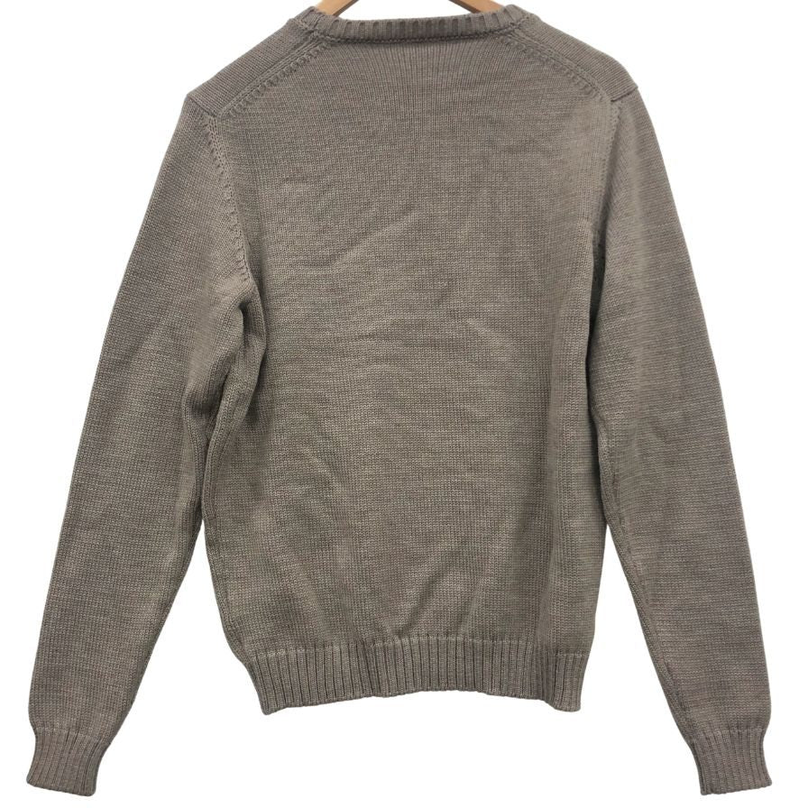 中古◆ザノーネ ニット クルーネック ニット 毛 メンズ ブラウン系 サイズ46 ZANONE 【AFB4】