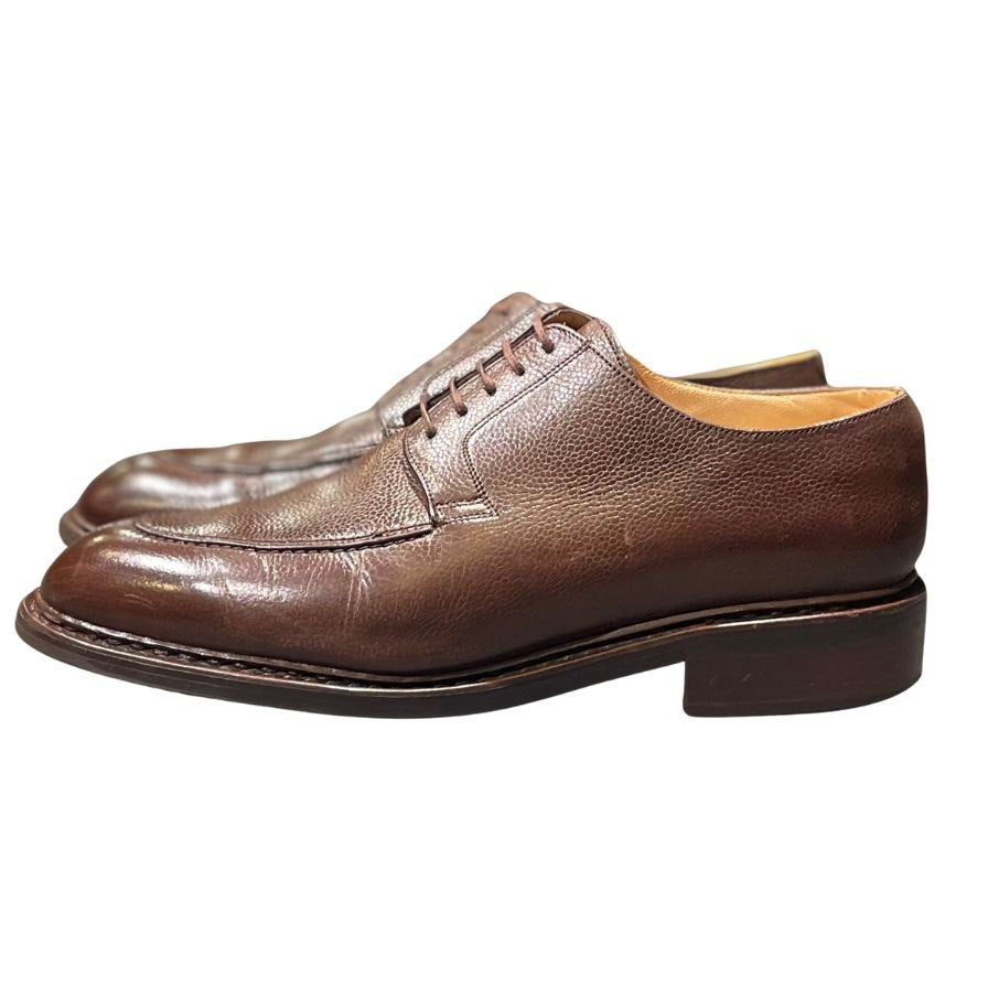 パラブーツ レザーシューズ ルソー Uチップ シボレザー メンズ サイズUK7 ブラウン PARABOOT ROUSSEAU ビジネスシューズ 約25.5cm【LA】【中古】