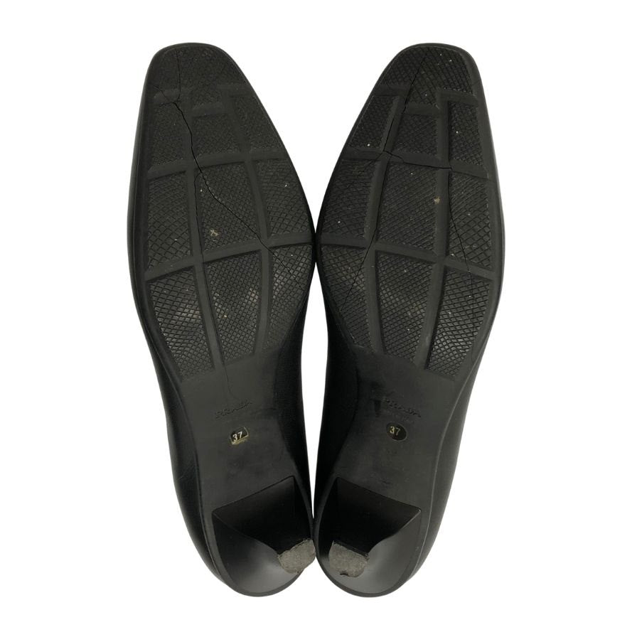 プラダ パンプス レザー ゴム底 レディース サイズ23.5cm PRADA 約23.5cm【AFD13】