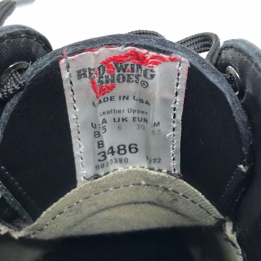 レッドウィング レザーシューズ 3486 キャリア ポストマン ブラック レディース サイズ25.5 RED WING CARRIER POSTMAN 約25.5cm【AFD2】