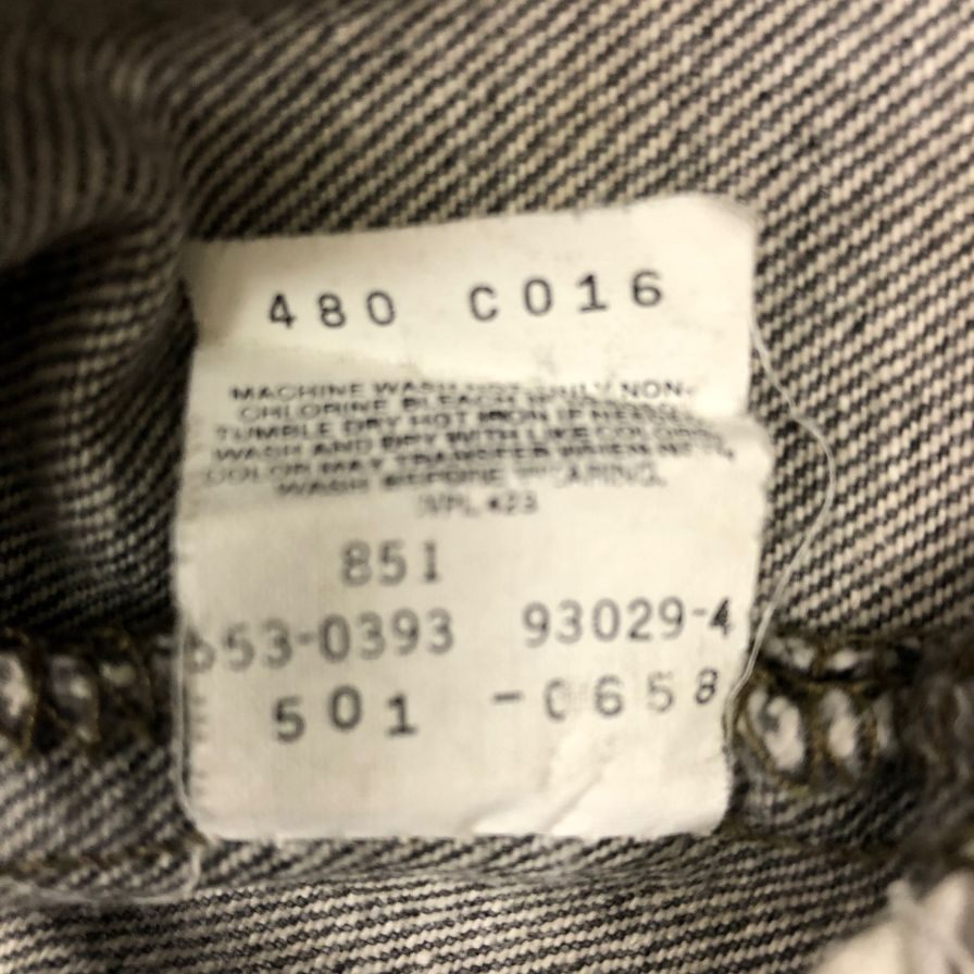 リーバイス 501 デニムパンツ カットオフ ボタン裏653 USA製 グレー系 メンズ W32 L30 LEVI’S 【AFB1】