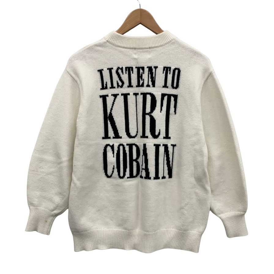 中古◆スナイデル KURT COBAINコラボ 白ニット サイズフリー SNIDEL 【AFB48】