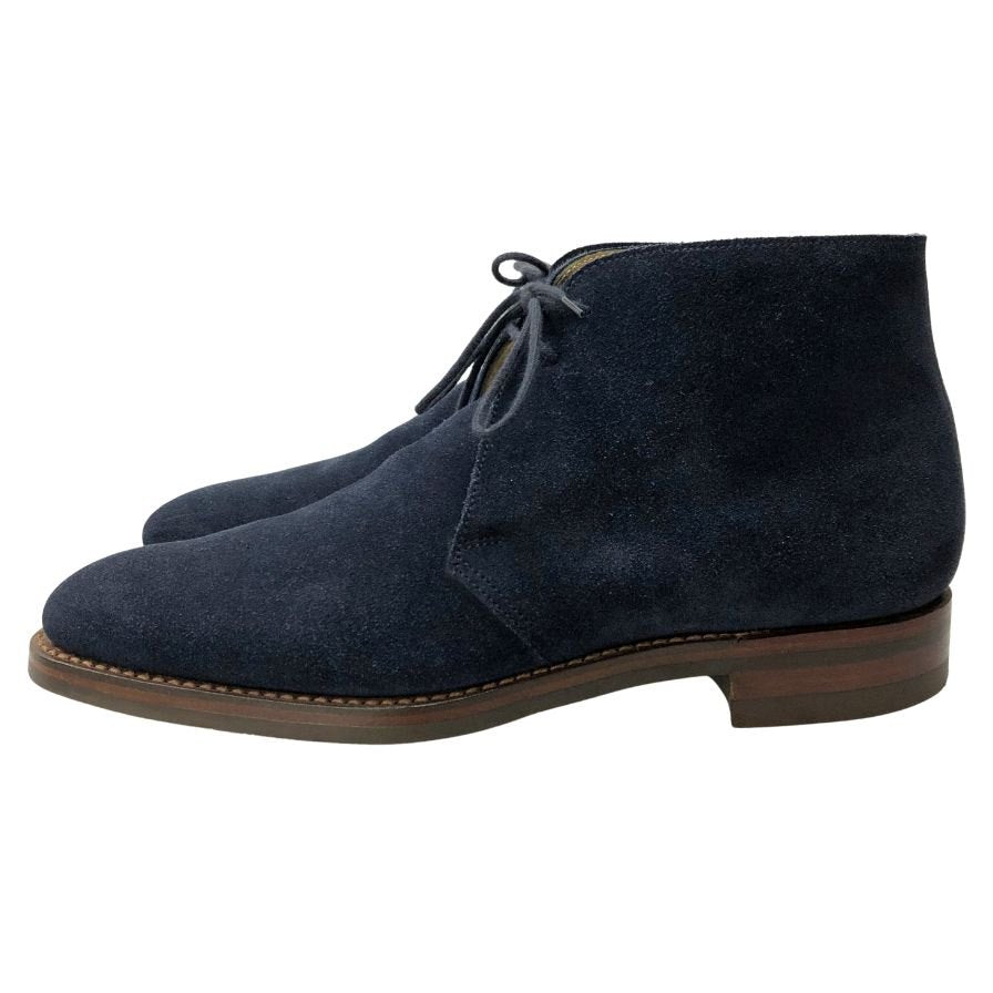 クロケット&ジョーンズ チャッカブーツ チャートシー ポールスミス別注 スエード ネイビー サイズ6.5E CROCKETT&JONES CHERTSEY 約25.0cm【AFC4】