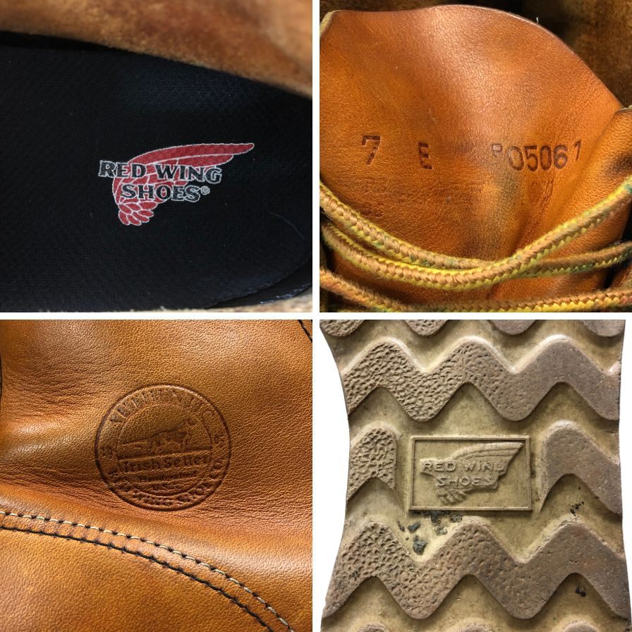 レッドウィング 犬刻印 アイリッシュ メンズ サイズ 7E ブラウン RED WING 約25.5cm【AFC44】
