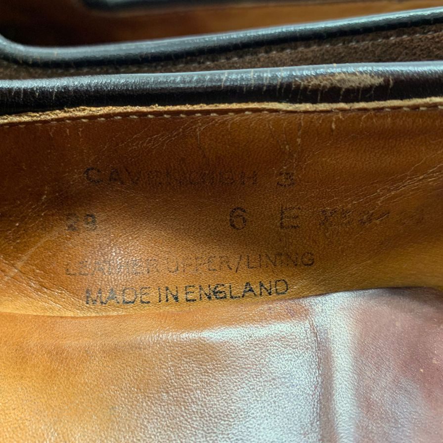 クロケット&ジョーンズ スエード タッセルローファー 6212-3095-01 ブラウン サイズ6E メンズ 革靴 CROCKETT&JONES CAVENDISH3 約24.5cm【AFD13】