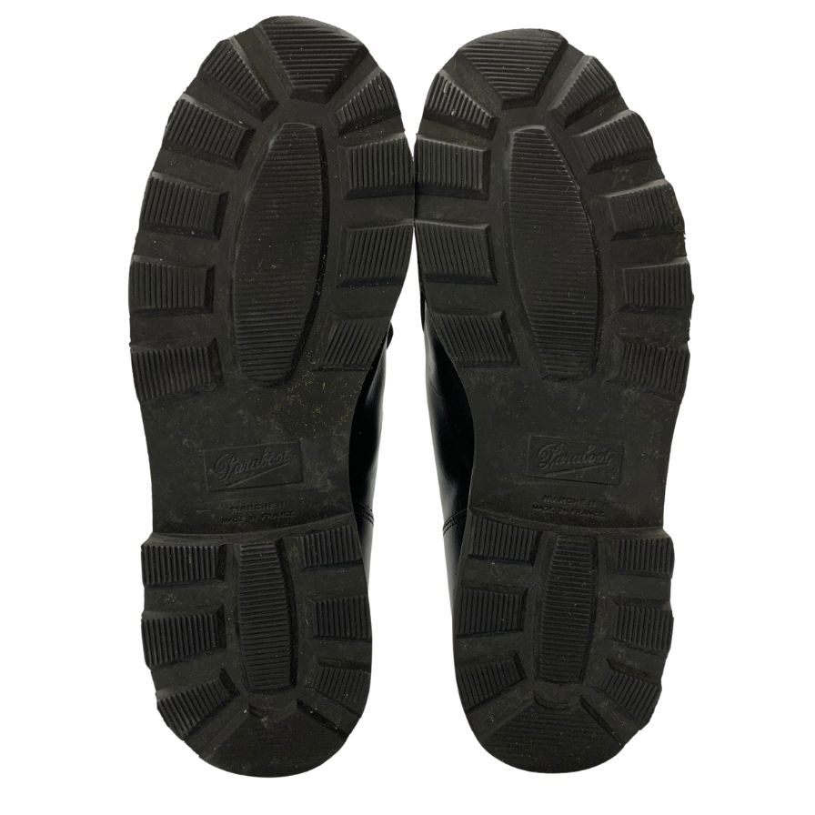 パラブーツ レザーシューズ ミカエル チロリアン トリコロールタグ サイズ39.5 メンズ ブラック PARABOOT MICHAEL ビジネスシューズ 約24.5cm【LA】【中古】