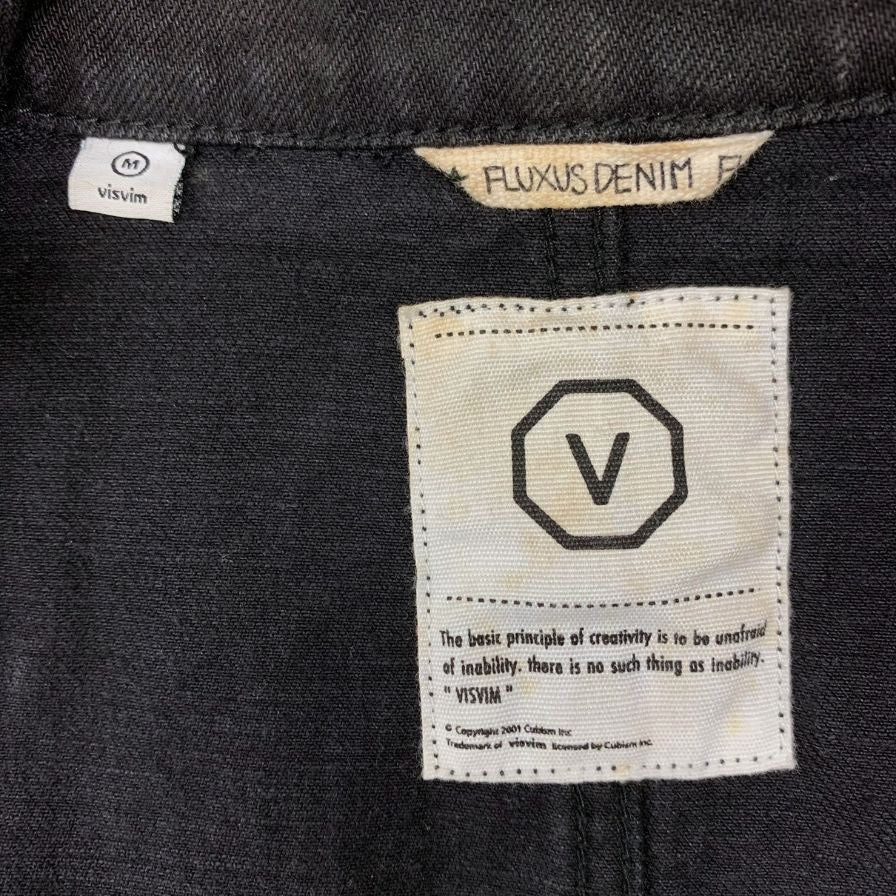 中古◆ヴィズヴィム ビズビム FLUXUS DENIM ジャケット カバーオール メンズ ブラック サイズM visvim 【AFB14】