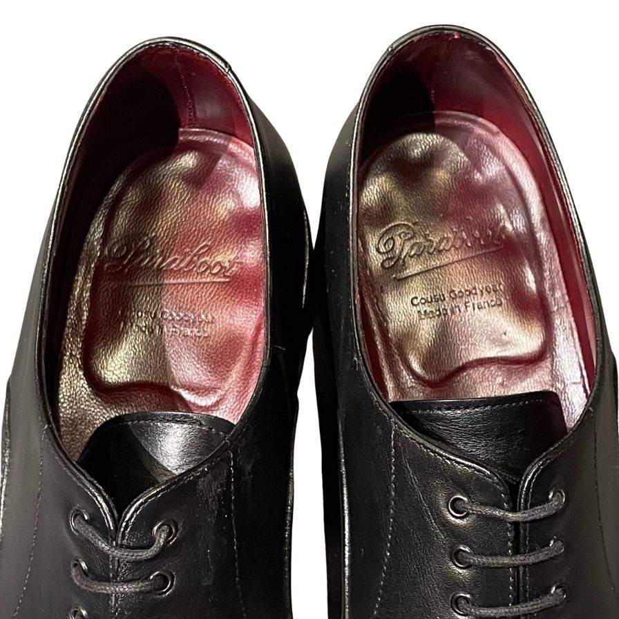 パラブーツ レザーシューズ ストレートチップ クレマンソー メンズ サイズUK8 ブラック PARABOOT CLEMENCEAU ビジネスシューズ 約27.0cm【LA】【中古】