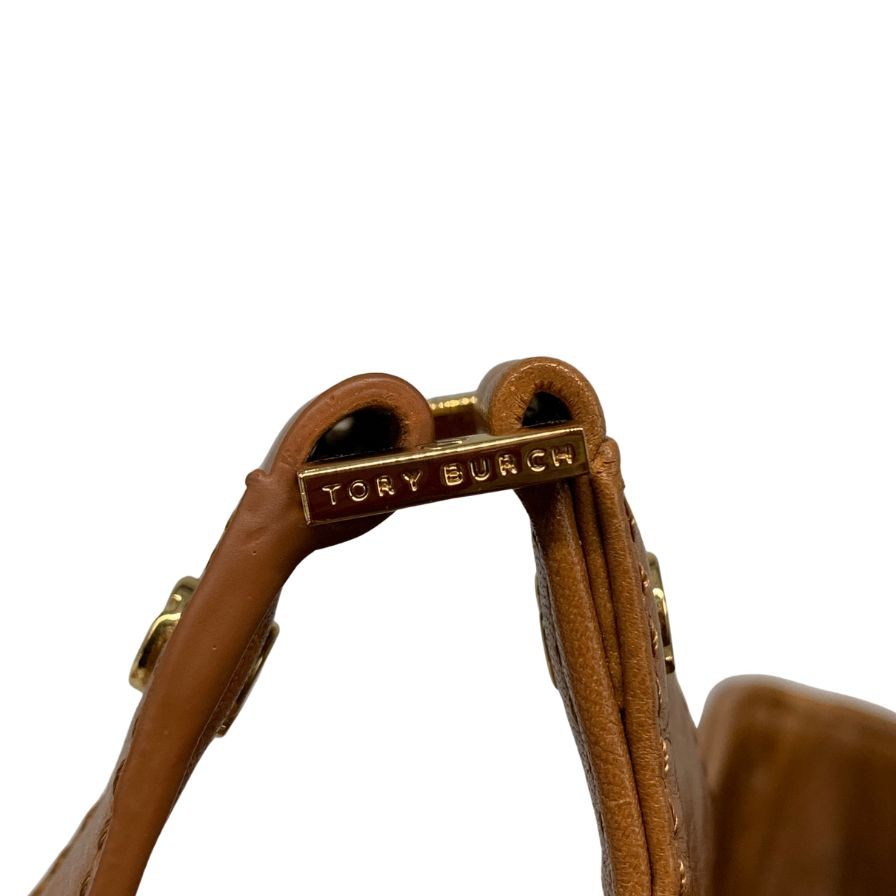トリーバーチ ハンドバッグ レザー ゴールド金具 キャメル レディース TORY BURCH【AFE12】