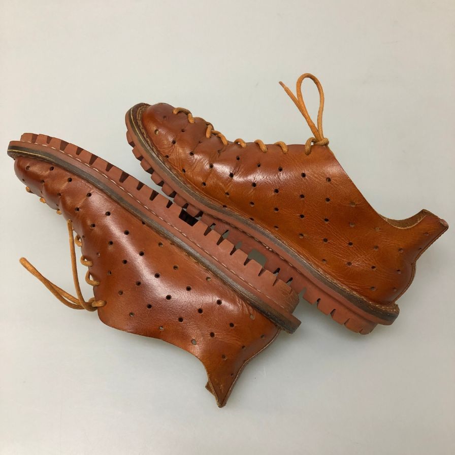 トリッペン レザースニーカー ゴルフ ブラウン メンズ サイズ39 trippen golf 約25.0cm【AFC49】