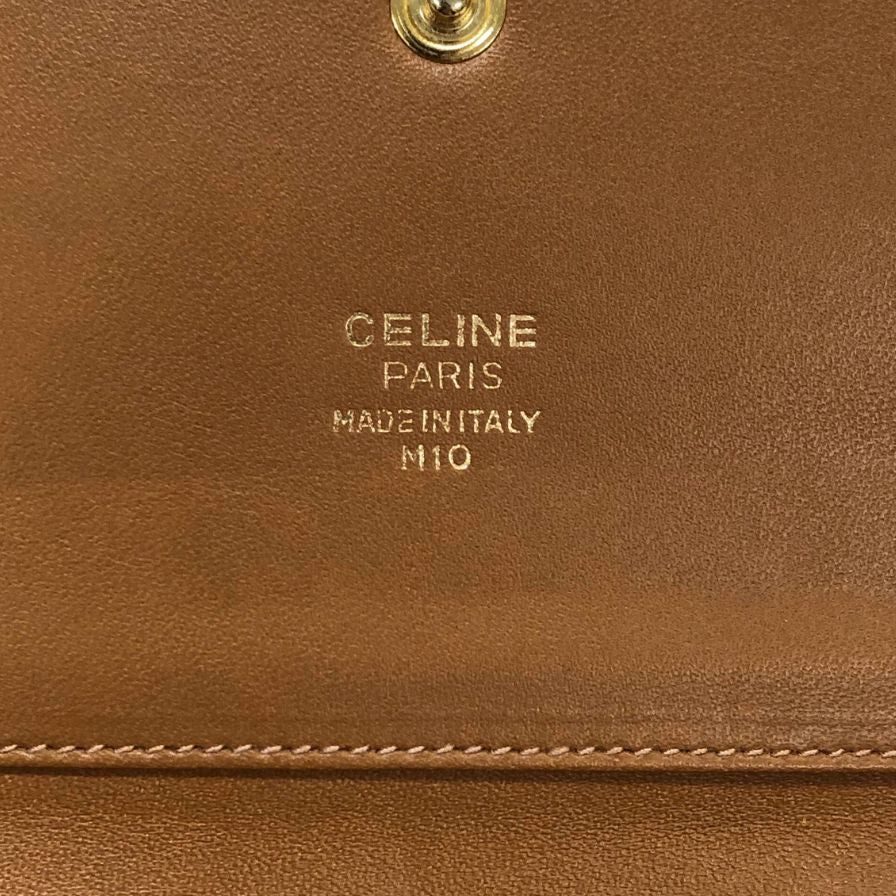 セリーヌ 長財布 マカダム ブラゾン トリオンフ ブラウン オールドセリーヌ CELINE【AFI18】