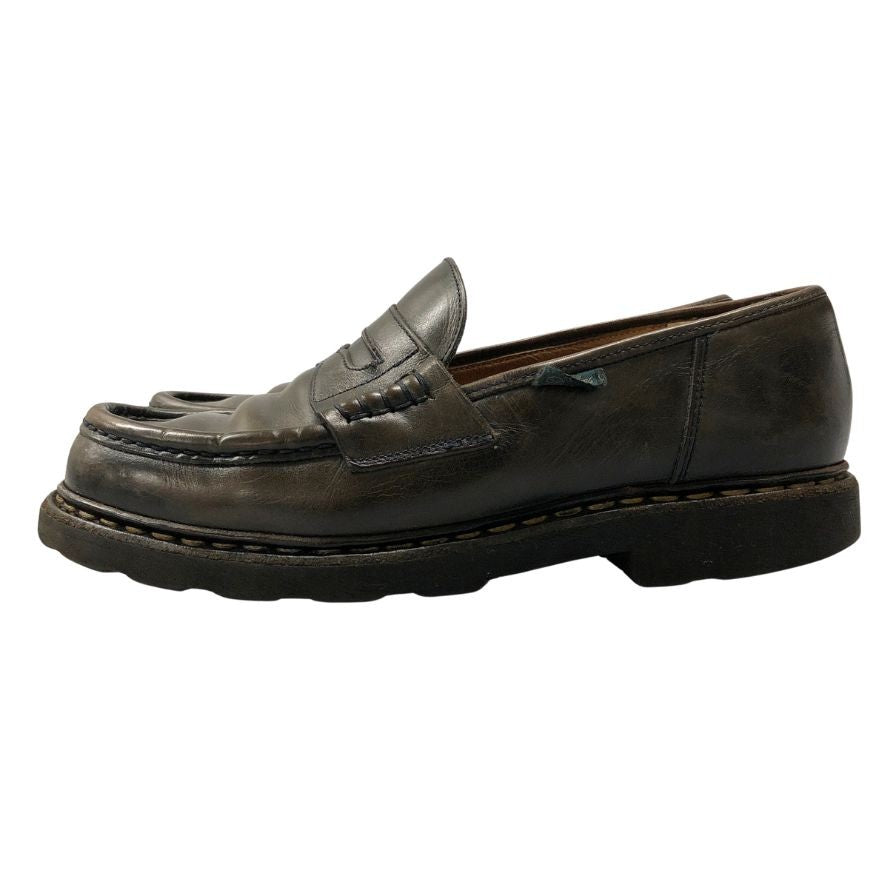 パラブーツ コインローファー ランス メンズ サイズ7F ダークブラウン Paraboot REIMS 約25.5cm【AFC6】