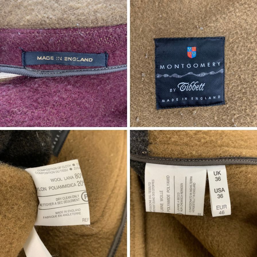 モンゴメリー バイ チベット ブランケットコート ロカバール ヴィンテージ マルチボーダー ブラウン メンズ サイズUK36 MONTGOMERY by Tibbett【LA】