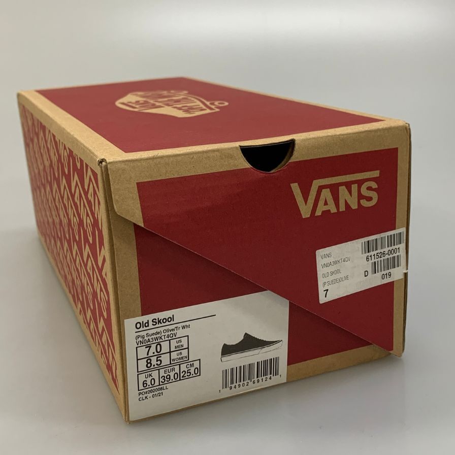 ヴァンズ バンズ スニーカー オールドスクール ピッグ スエード メンズ サイズ25cm グリーン VANS 約25.0cm【AFD7】