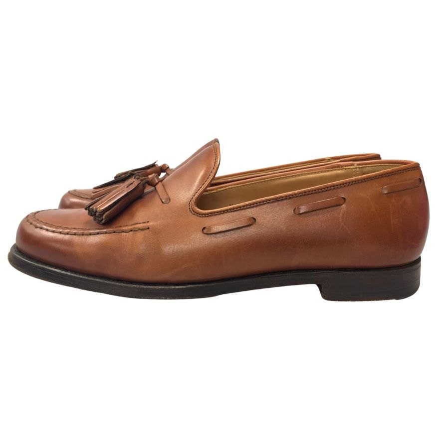 クロケット&ジョーンズ レザーシューズ タッセルローファー バーニーズニューヨーク別注 ブラウン サイズ6.5E メンズ CROCKETT&JONES NASH2 約25.5cm【LA】