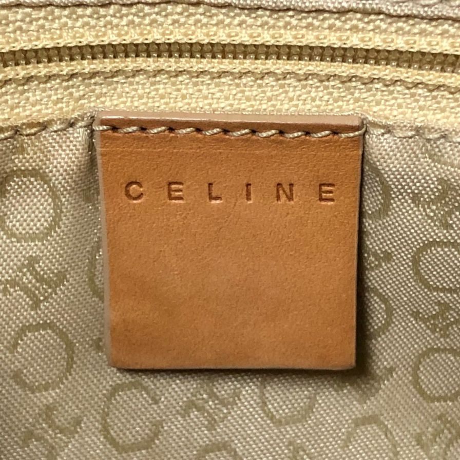 セリーヌ ハンドバッグ マカダム スエード×レザー レディース ピンクベージュ CELINE【AFE9】