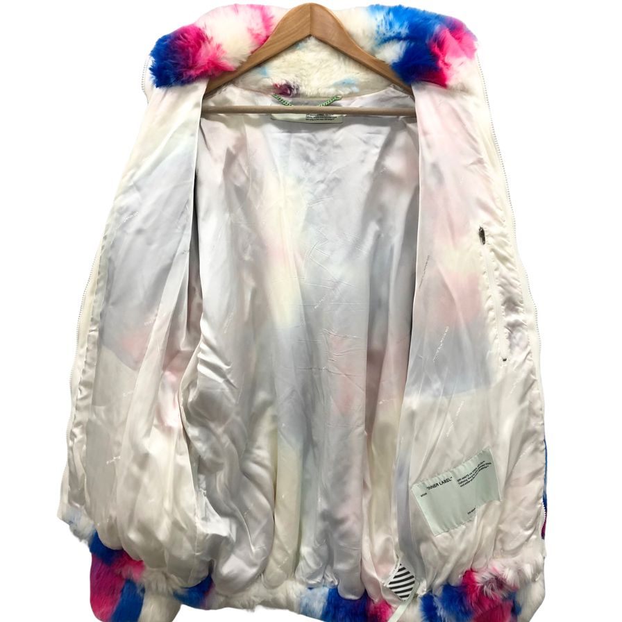 美品◆オフホワイト 19AW ジャケット マルチカラー サイズS OMEA186E19E20002 OFF WHITE 【AFA18】