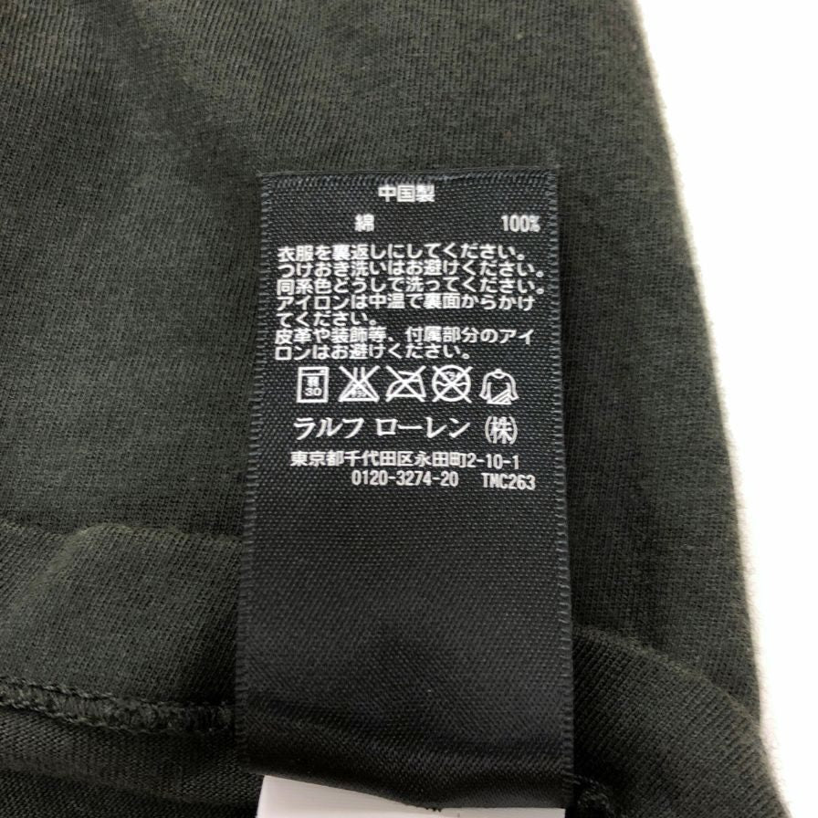 美品◆ダブルアールエル ラルフローレン 半袖Tシャツ 中国製 メンズ サイズXS カーキ RRL RALPH LAUREN 【AFB26】