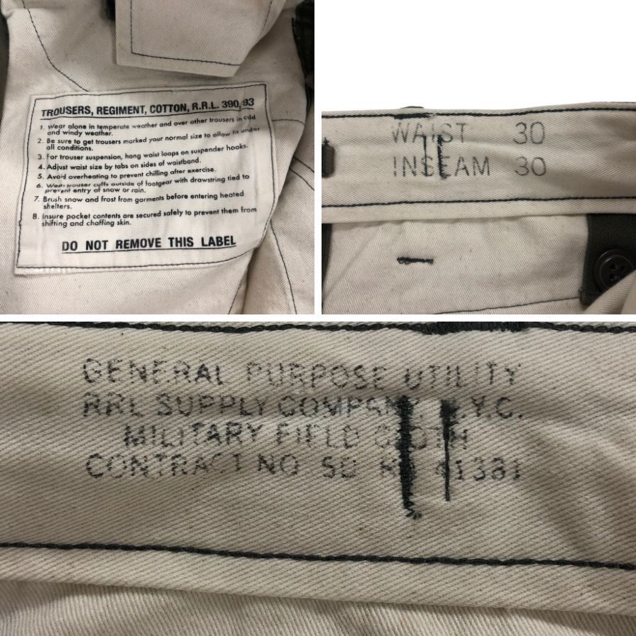 ダブルアールエル カーゴパンツ コットン サイズW30L30 メンズ カーキ RRL 【AFB43】