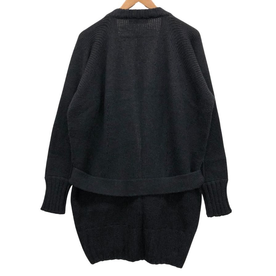 極美品◆ドルチェ&ガッバーナ ガウンコート 紐付き レディース サイズ44 ブラック DOLCE&GABBANA 【AFB17】