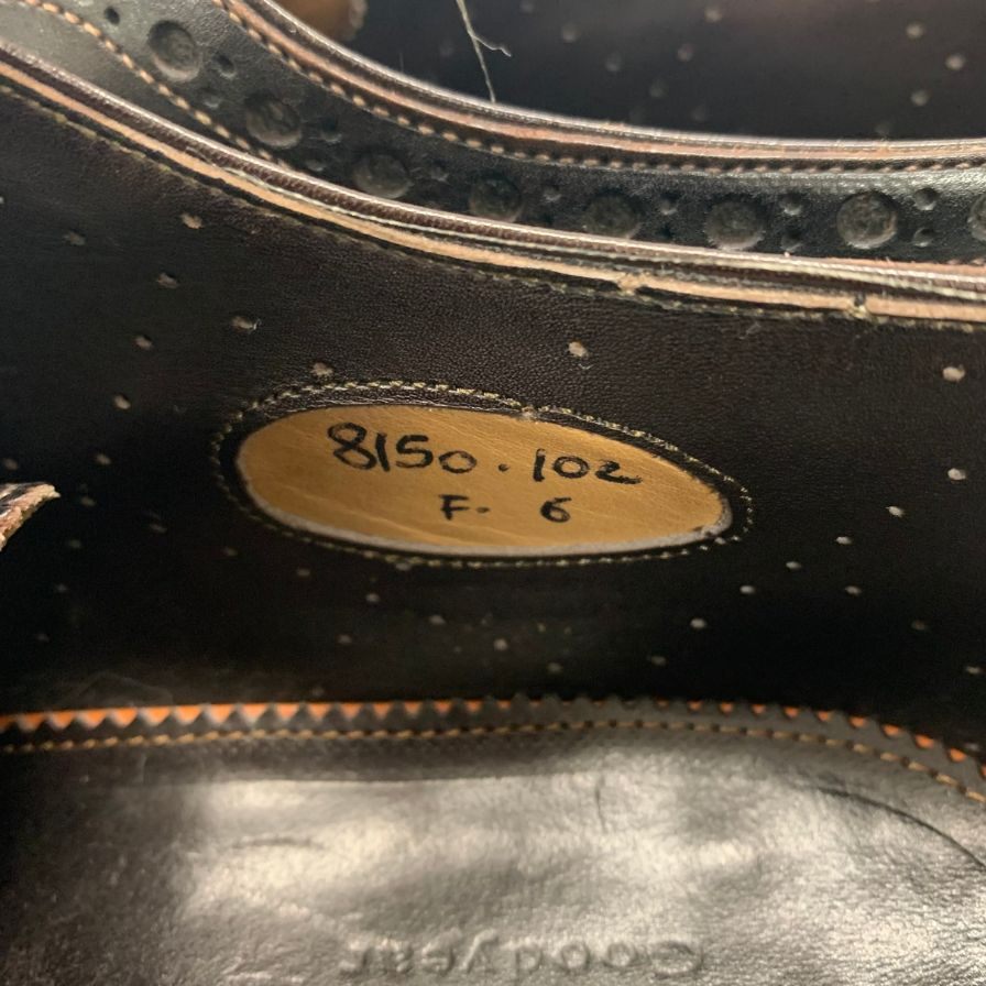 美品◆サントーニ レザーシューズ 8150 レースアップシューズ ウィングチップ ダークブラウン メンズ サイズ6F santoni【AFC46】