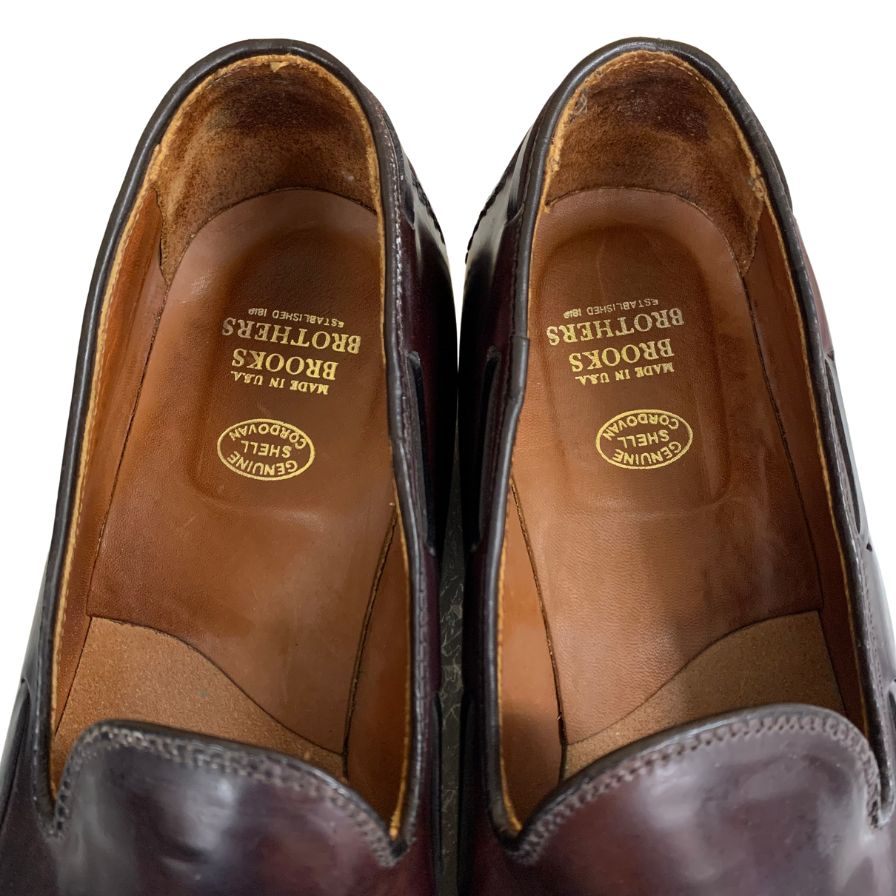 オールデン ブルックスブラザーズ別注 タッセルローファー 06601 コードバン サイズ9.5D ALDEN ローファー 約27.5cm【LA】【中古】