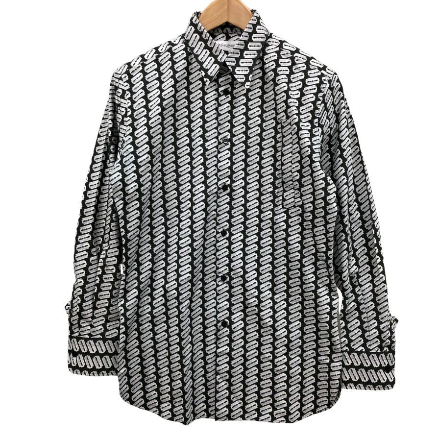 極美品◆イヴサンローラン 長袖シャツ 総柄 メンズ サイズ38 301816 Yves Saint Laurent 【AFB37】