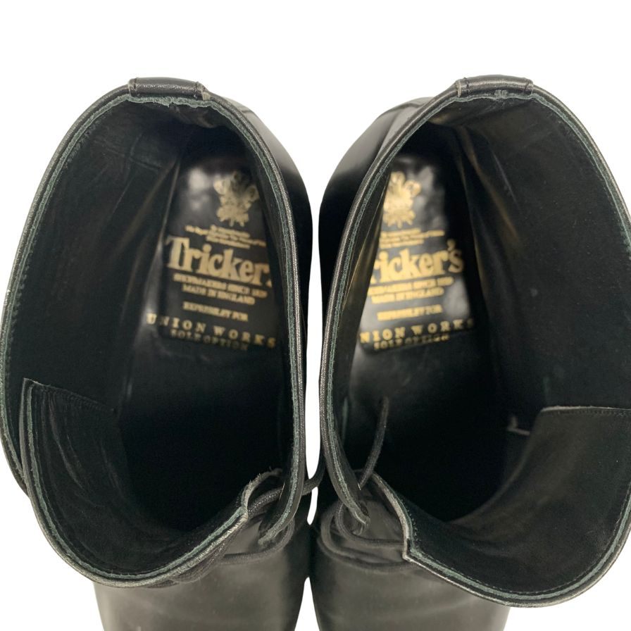 美品◆トリッカーズ ユニオンワークス別注 ジョージブーツ M4550 カーフ ブラック メンズ サイズ9.5 Tricker's【AFC40】