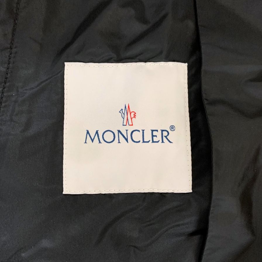 美品◆モンクレール 19SS ナイロンジャケット SARCELLE GIUBBOTTO フリル ブラック レディース サイズ2 MONCLER 【AFB38】