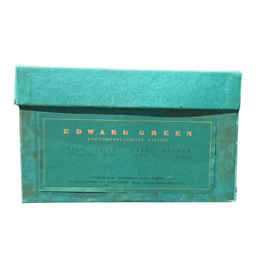 エドワードグリーン レザーシューズ ストレートチップ チェルシー 82ラスト ブラック UK7.5E EDWARD GREEN CHELSEA ビジネスシューズ 約26.5cm【LA】【中古】