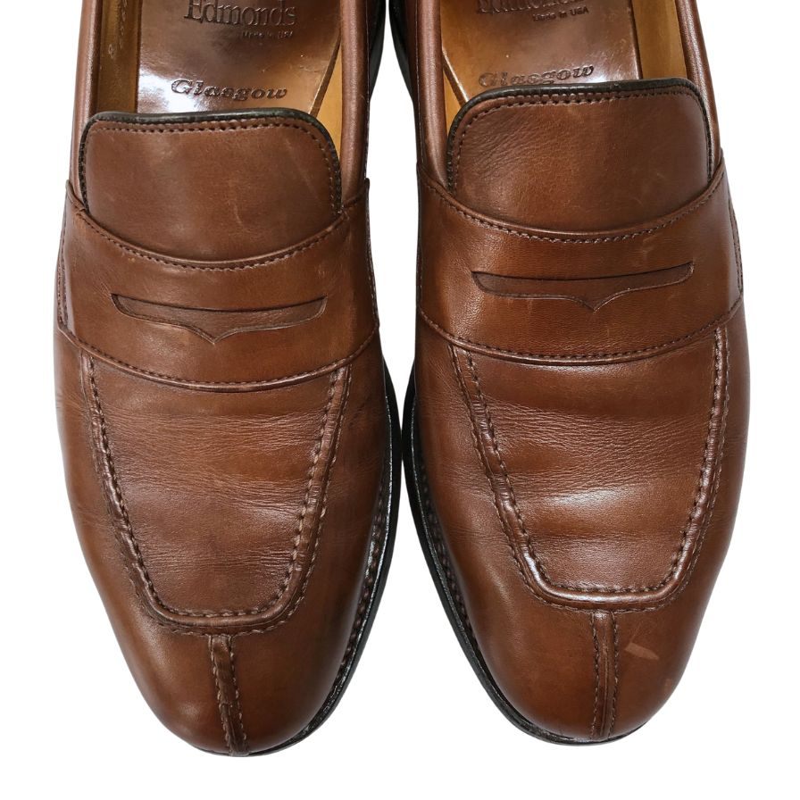 アレンエドモンズ ローファー グラスゴー メンズサイズ 8 ブラウン Allen Edmonds 約26.0cm【AFC47】