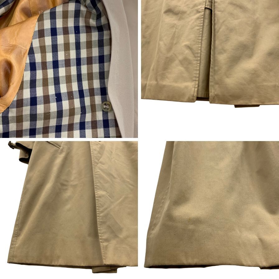 アクアスキュータム トレンチコート 70S アクア5 イングランド製 ベージュ メンズ サイズ表記なし Aquascutum【LA】