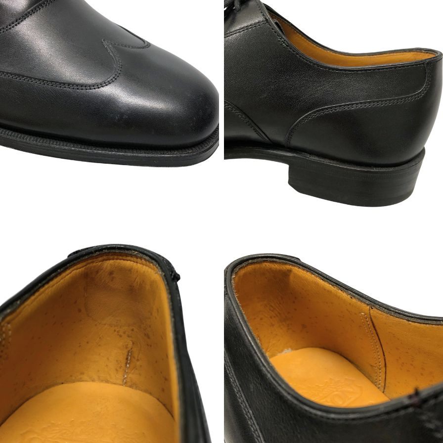 グレンソン レザーシューズ ブラインドブローグ 英国製 ブラック メンズ サイズ6E GRENSON ビジネスシューズ 約24.5cm【LA】【中古】