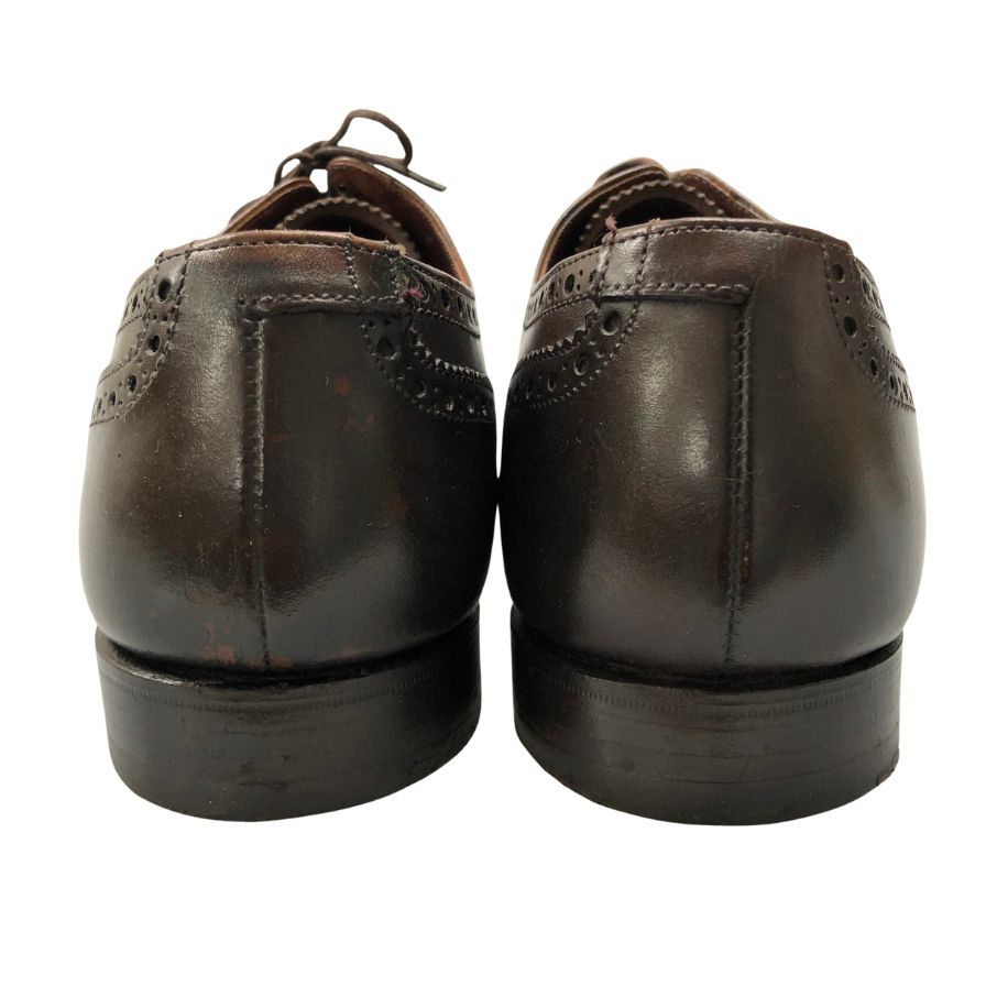クロケット&ジョーンズ セミブローグシューズ コベントリー レザー メンズ ダークブラウン サイズUK8.5E 341ラスト CROCKETT&JONES COVENTRY ビジネスシューズ 約27.0cm【LA】【中古】