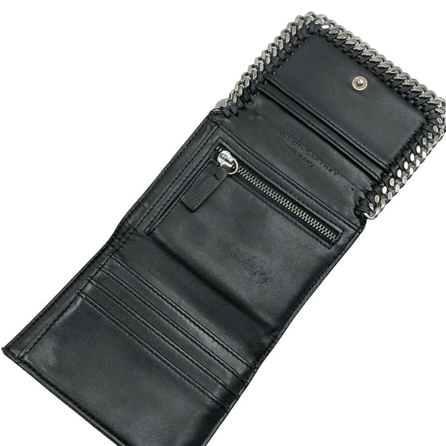 ステラ マッカートニー 三つ折り財布 チェーン ファラベラ スター ブラック系 レディース Stella McCartney【AFI14】