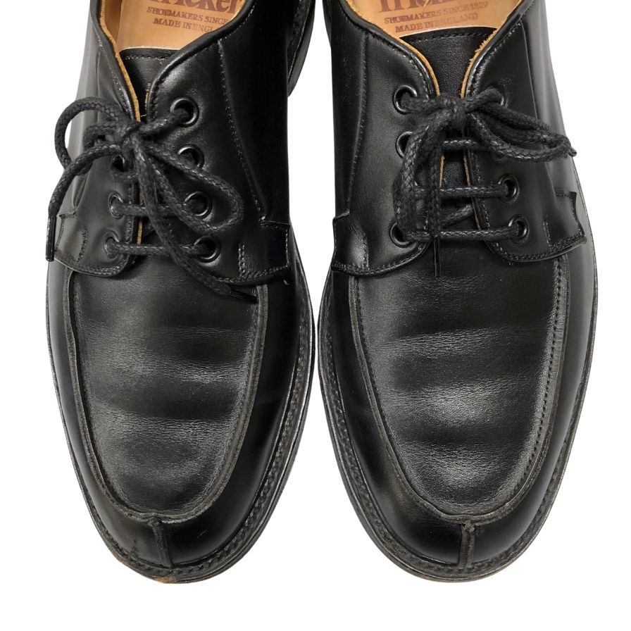 トリッカーズ レザーシューズ Uチップ 3617 レザー ブラック メンズ サイズ 8.5 TRICKER'S STUART 約27.0cm【AFD14】