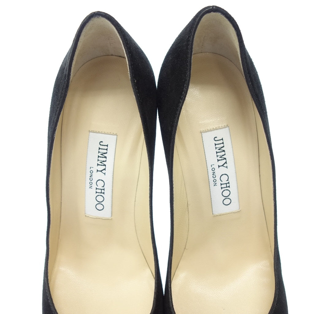 美品◆ジミーチュウ ハイヒール パンプス スエード ブラック サイズ35.5 レディース JIMMY CHOO【AFC31】
