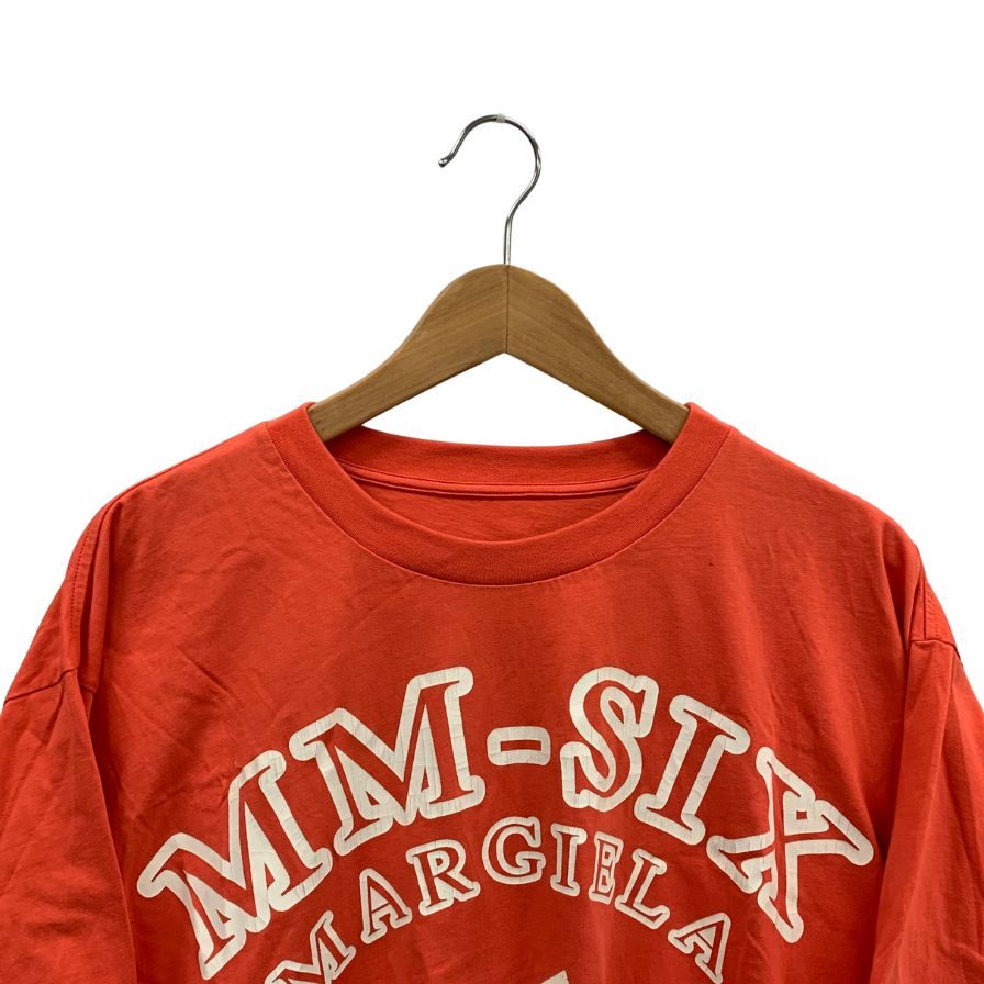 中古◆エムエムシックス Tシャツ 23SS グラフィックプリント オレンジ メンズ サイズM MM6 【AFB13】