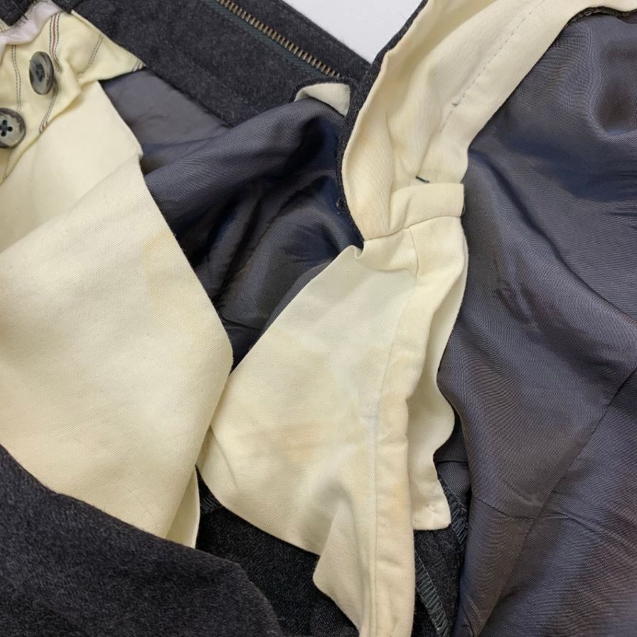 ジーティーアー COMFORT コンフォート スラックス テーパード ウール メンズ サイズ46 ダークグレー IL PANTALONE GTA 【AFB42】