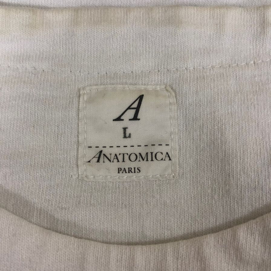 美品◆アナトミカ 半袖Tシャツ ホワイト メンズ サイズL 530ー521ー24 ANATOMICA 【AFB25】