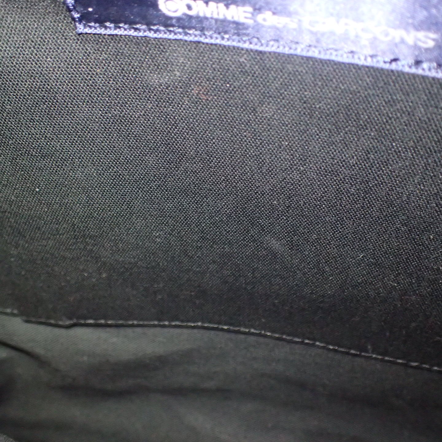 美品◆コムデギャルソン トートバッグ スクエア レザー 青山 ブラック KZ-K 215 COMME des GARCONS【AFE9】